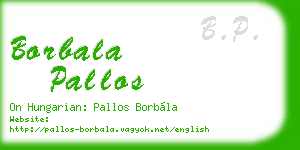 borbala pallos business card