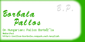 borbala pallos business card